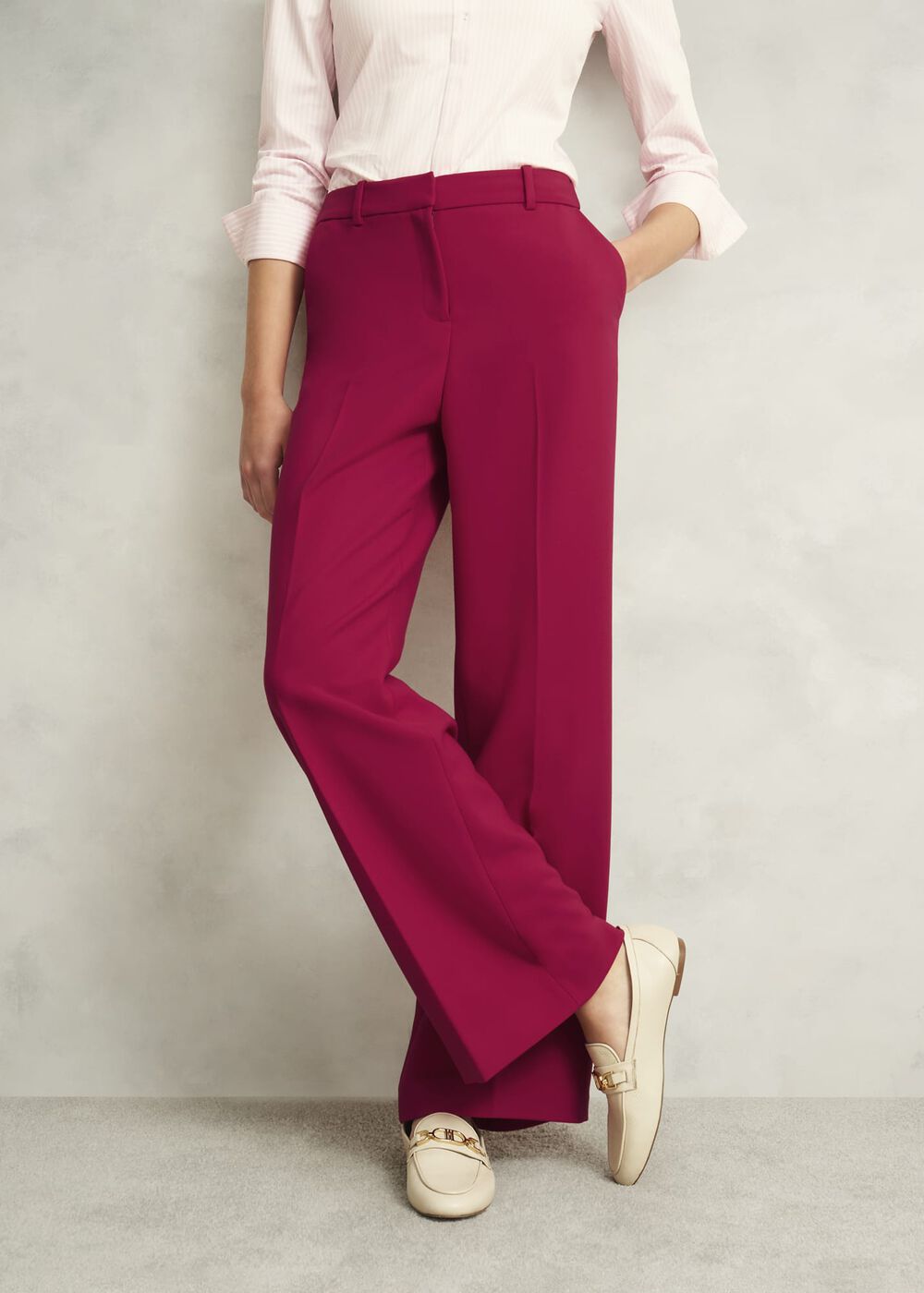 Suki Wide Pants, Hot Magenta, hi-res