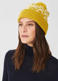 Meredith Fairisle Hat, Yellow Ivory, hi-res