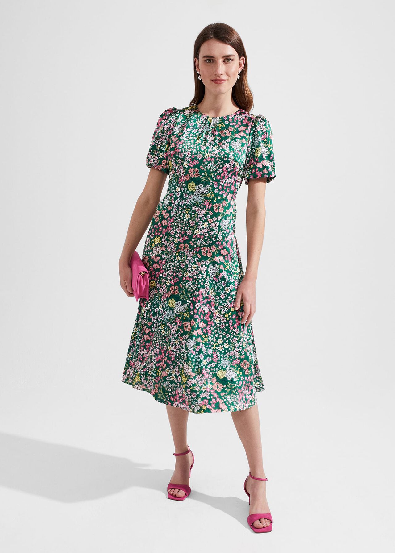Christina Floral Fit And Flare Dress