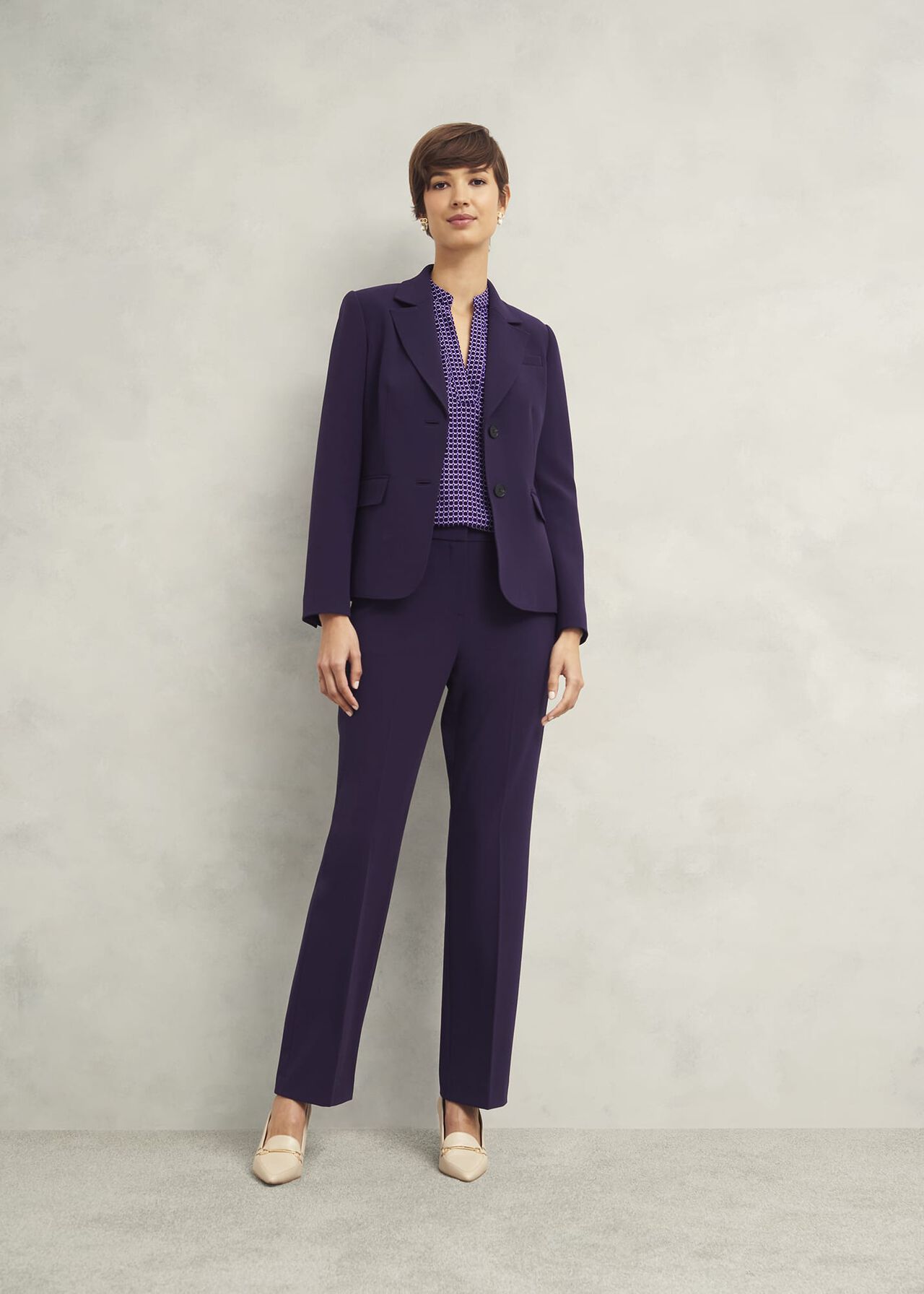 Fenella Straight Pants, Grape Purple, hi-res