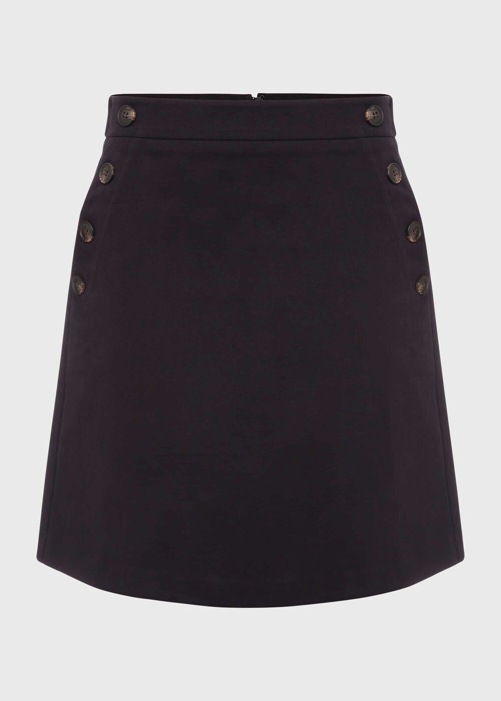 Jordan Cotton Blend A Line Skirt, Navy, hi-res