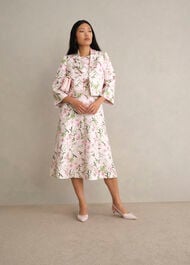 Lana Floral Jacquard Dress, Pale Pink Multi, hi-res