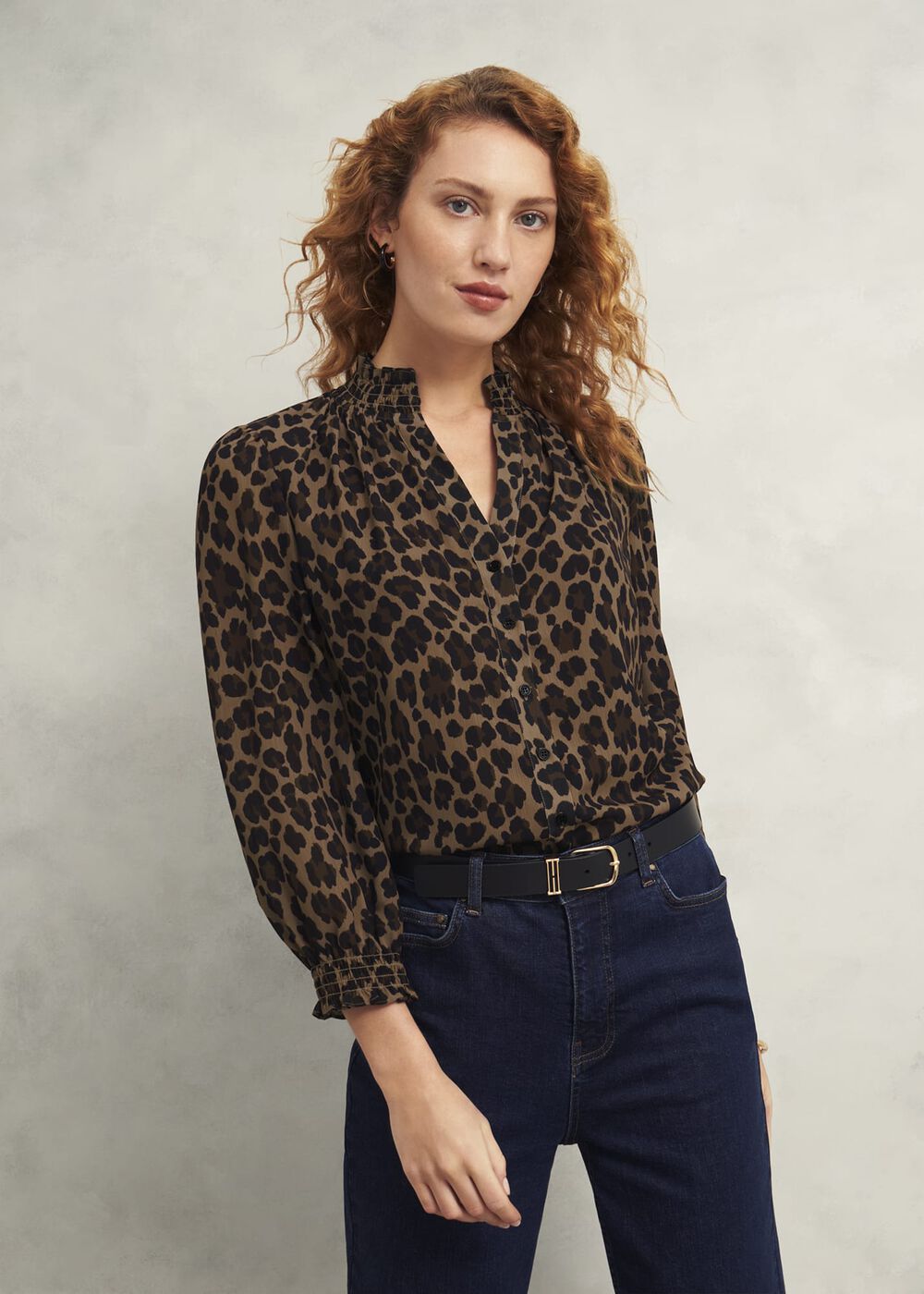 Tatiana Blouse, Camel Multi, hi-res