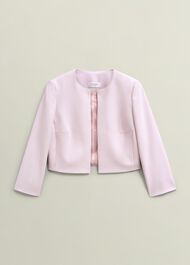 Elize Crepe Jacket, Pale Pink, hi-res