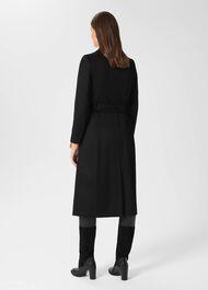 Olivia Wool Wrap Coat, Black, hi-res