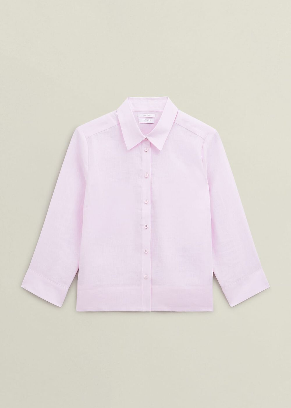 Light Pink Nita Linen Shirt, Wisteria Pink, hi-res