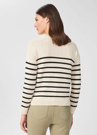 Everly Striped Jumper, Stone Black, hi-res
