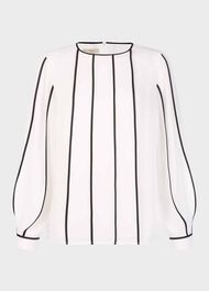 Lorelai Blouse, Ivory Navy, hi-res