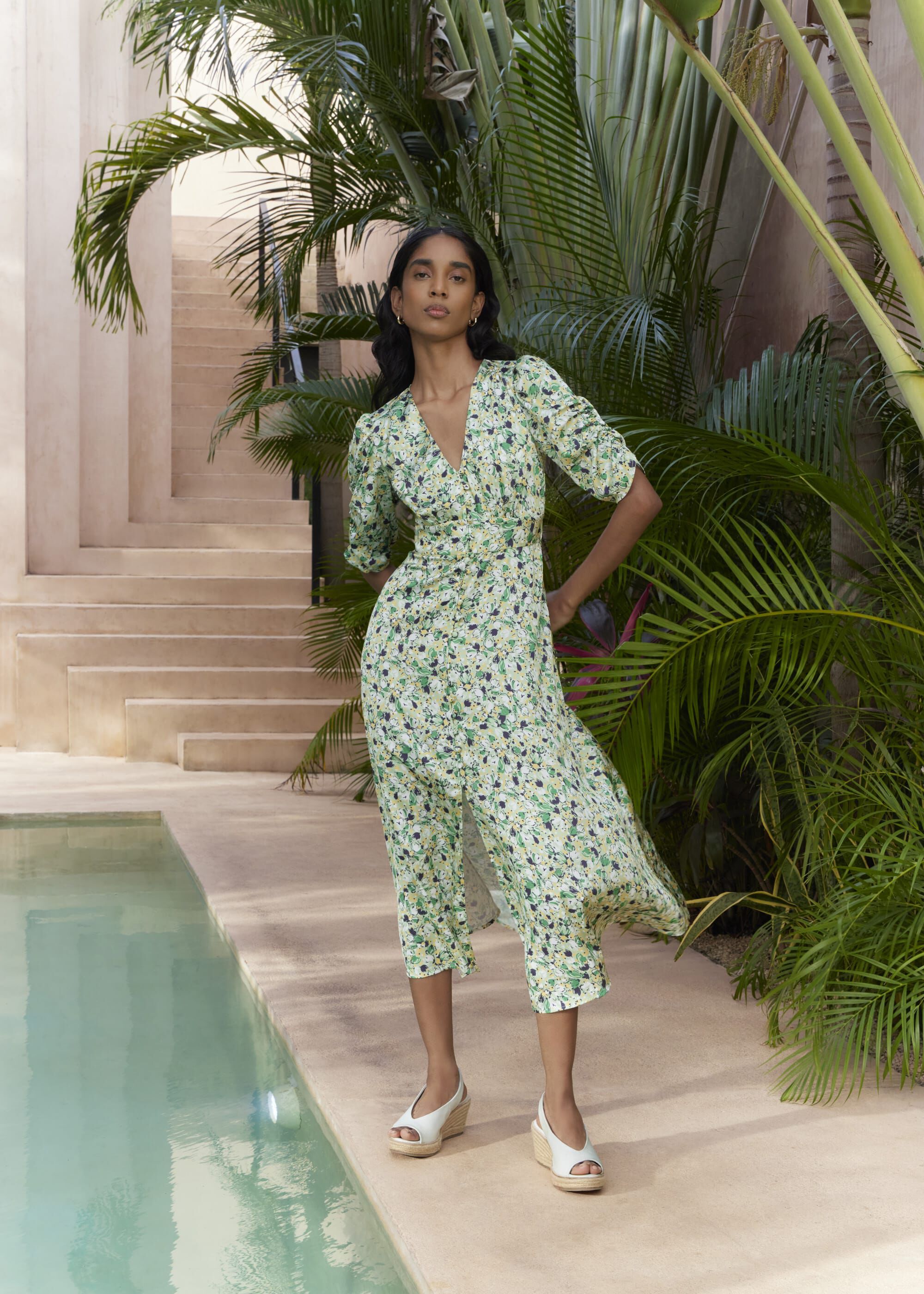 Ennerdale V Neck Midi Dress | Hobbs US |