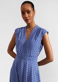 Hailey Midi Dress, Blue Multi, hi-res