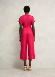 Petite Aliya Linen Jumpsuit, Zinnia Pink, hi-res