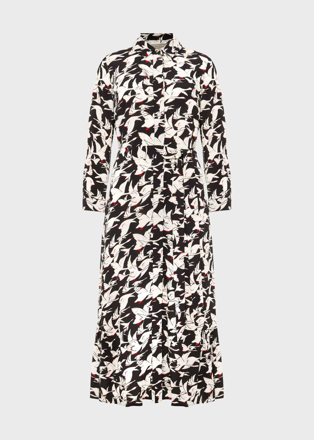 Eliana Print Midi Dress, Black Ivory, hi-res