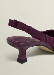 Safia Tweed Slingbacks, Warm Plum, hi-res