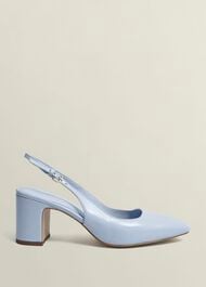 Lily Leather Slingbacks, Pale Blue, hi-res