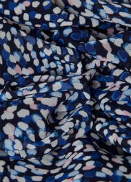 Sadie Printed A Line Dress, Navy Multi, hi-res