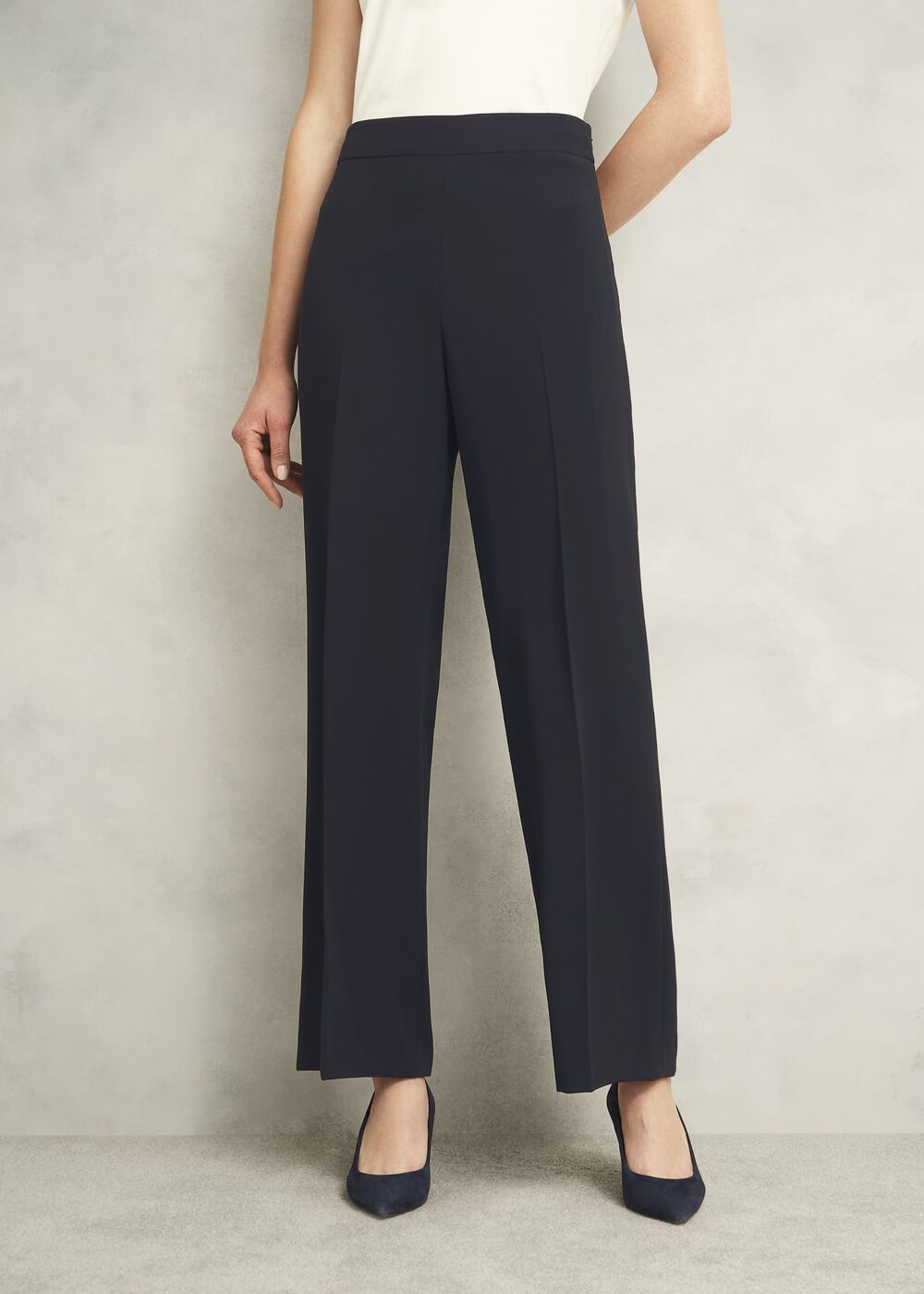 Petite Mel Wide Pants, Navy, hi-res