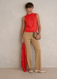 Priya Knitted Vest, Hibiscus Red, hi-res