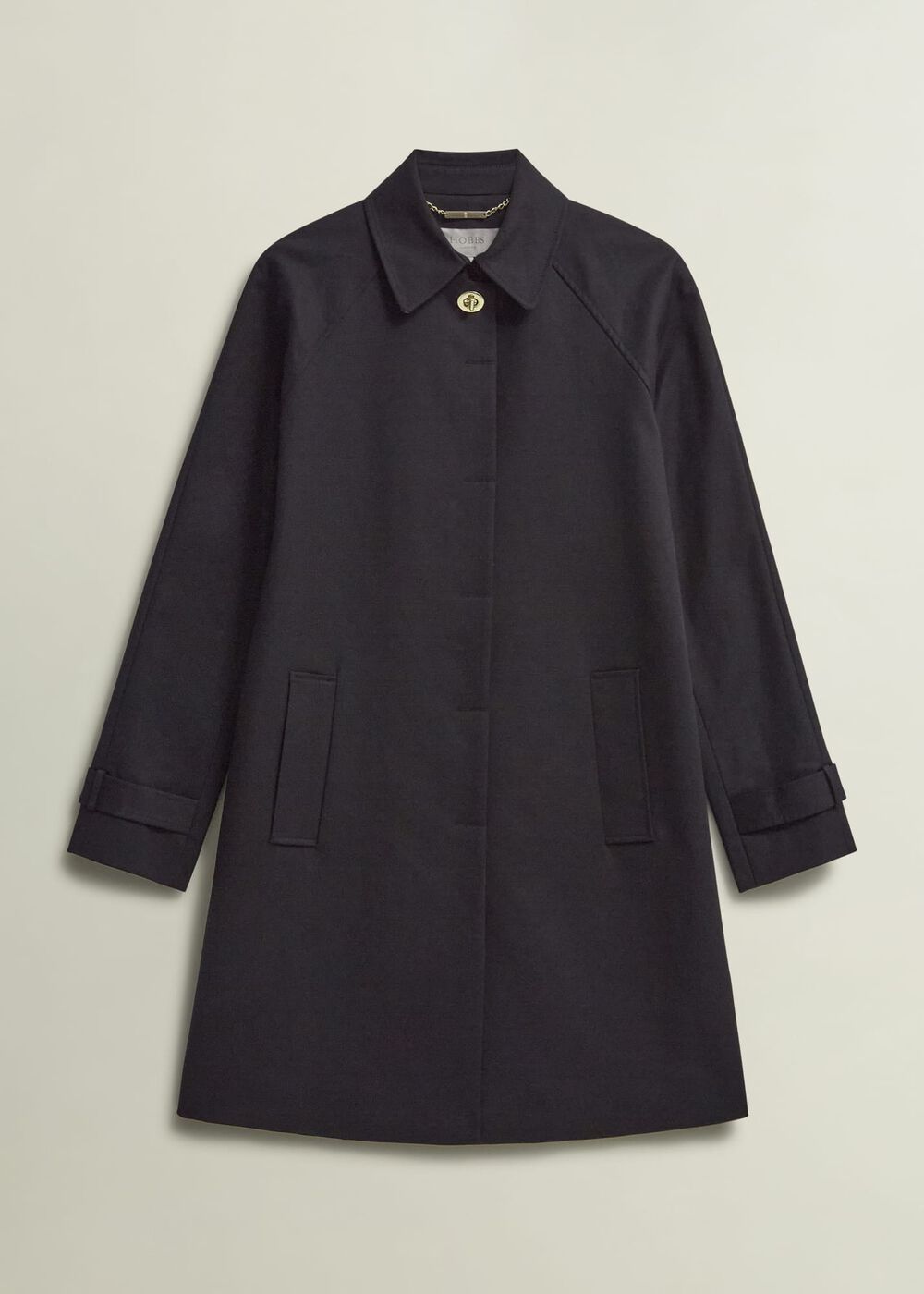 Vivienne Shower Resistant Trench Coat, Black, hi-res