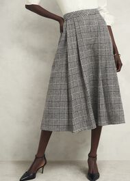 Brea Wool Full Skirt, Black White, hi-res