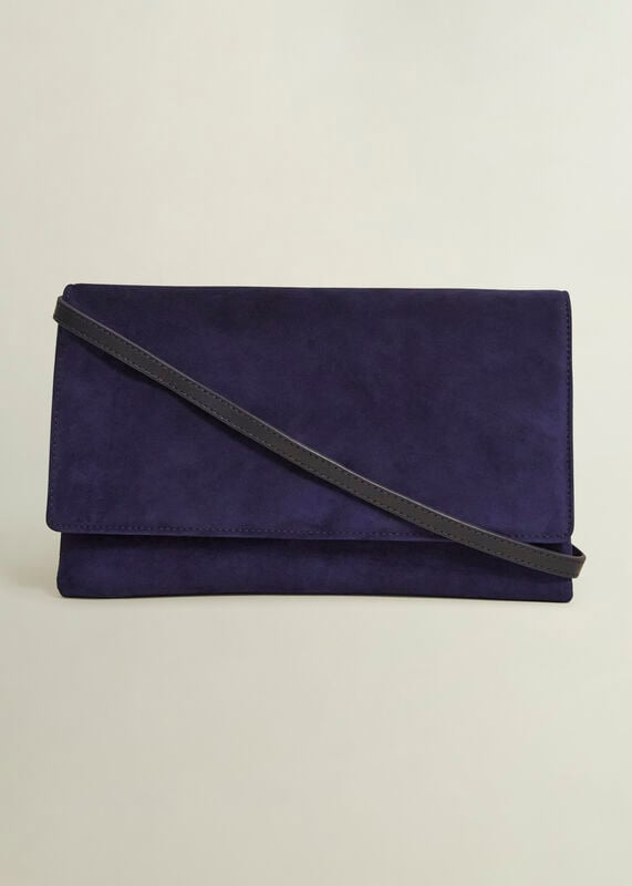 Renata Suede Clutch Bag