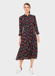 Annette Floral Midi Dress, Midnight Multi, hi-res