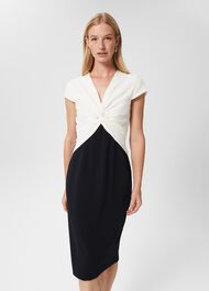 Jaci Dress, Ivory Navy, hi-res