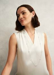 Bette Long  Silver Plated Necklace, Silver, hi-res
