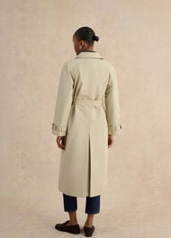 Sage Green Trench Coat , Pale Sage Green, hi-res