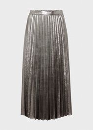 Annabella Pleated Skirt, Silver, hi-res