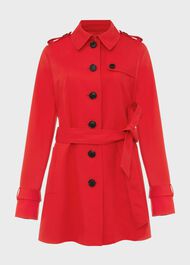 Ella Water Resistant Trench Coat, Red, hi-res