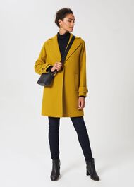 Carmina Wool Blend Coat, Light Ochre, hi-res