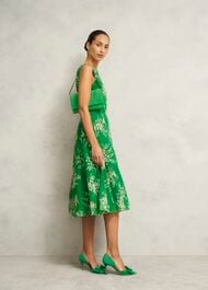 Renata Suede Clutch, Cilantro Green, hi-res