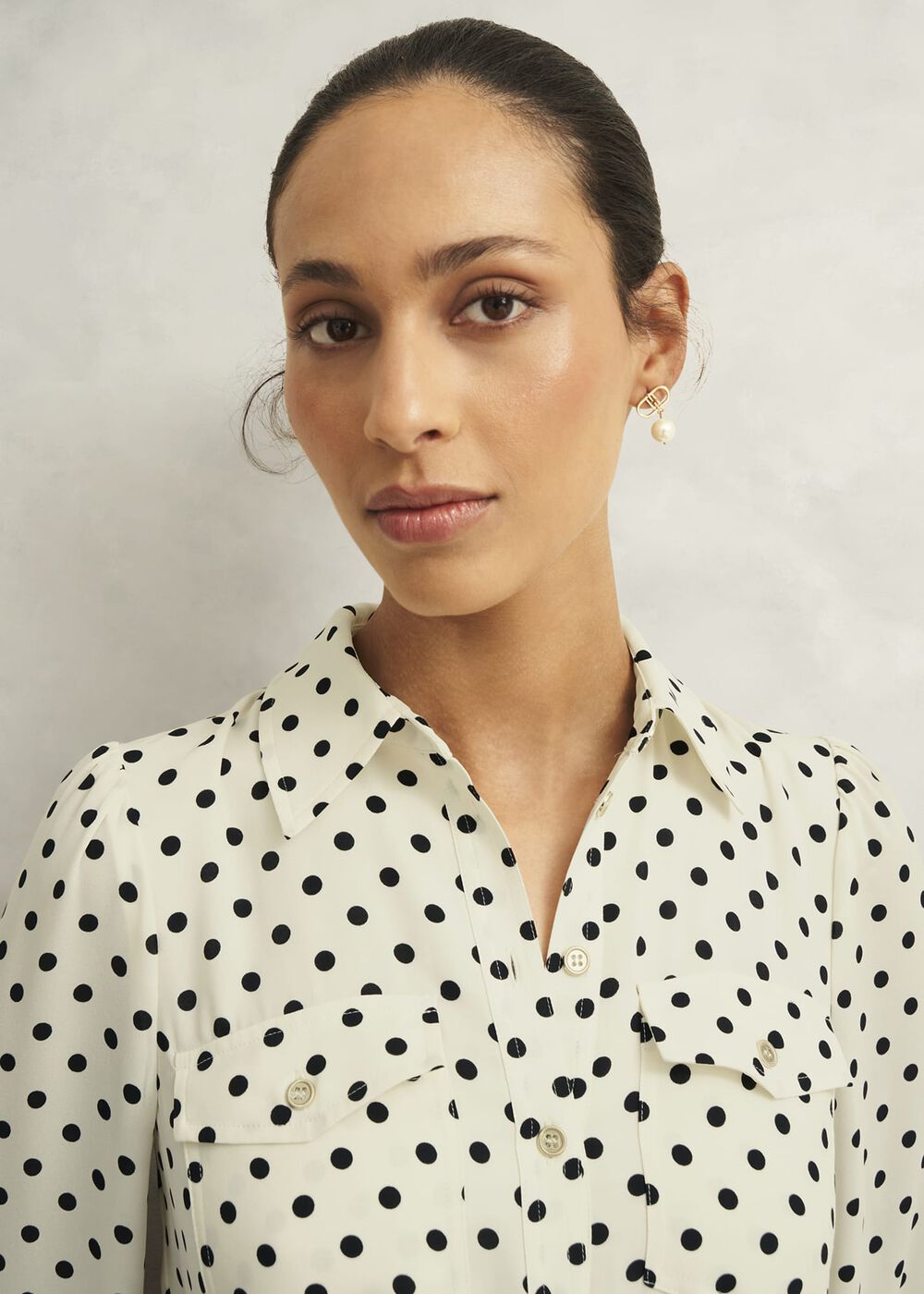 Larina Dress, Ivory Navy, hi-res