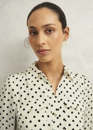 Larina Dress, Ivory Navy, hi-res