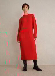 Claudia Knitted Dress, Pepper Red, hi-res