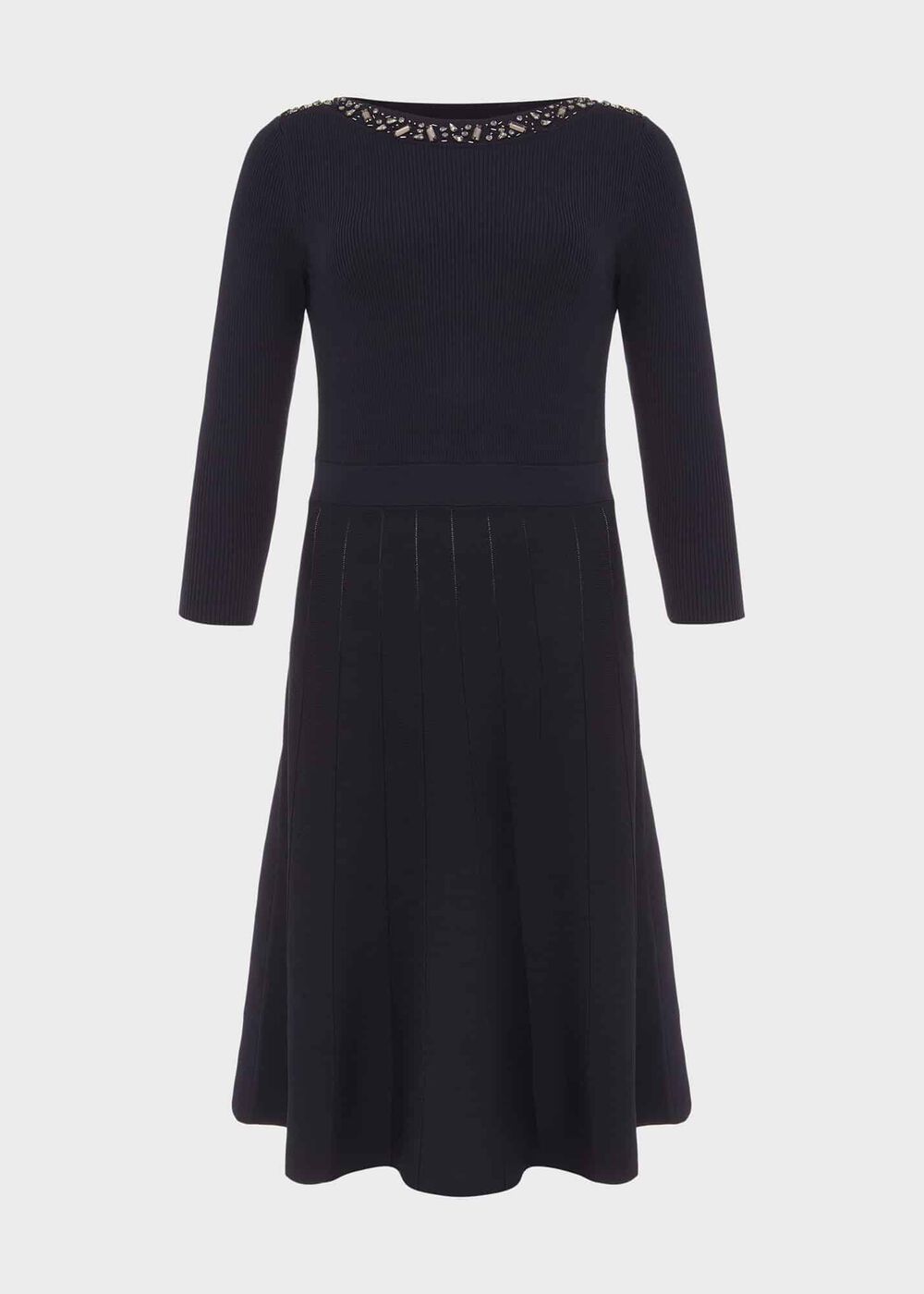 Emily Knitted Sequin Dress, Navy, hi-res