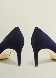 Leila Suede Court Shoes, Midnight, hi-res