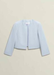 Elize Crepe Jacket, Pale Blue, hi-res
