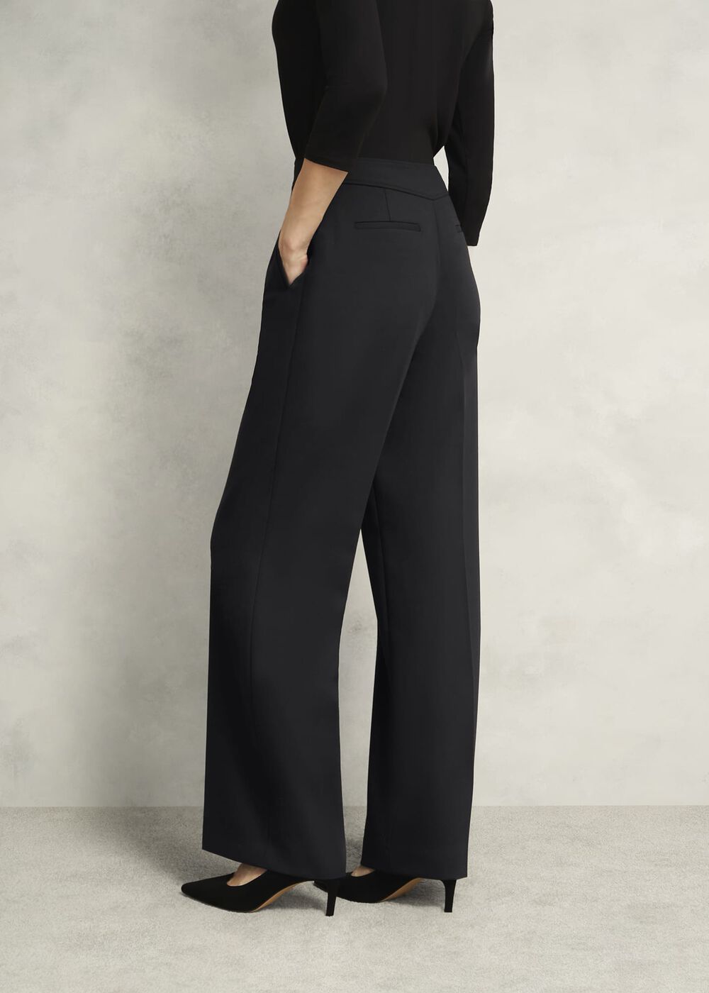 Highclere Wide Pants, Black, hi-res