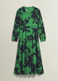 Petite Aurora Dress, Navy Green, hi-res