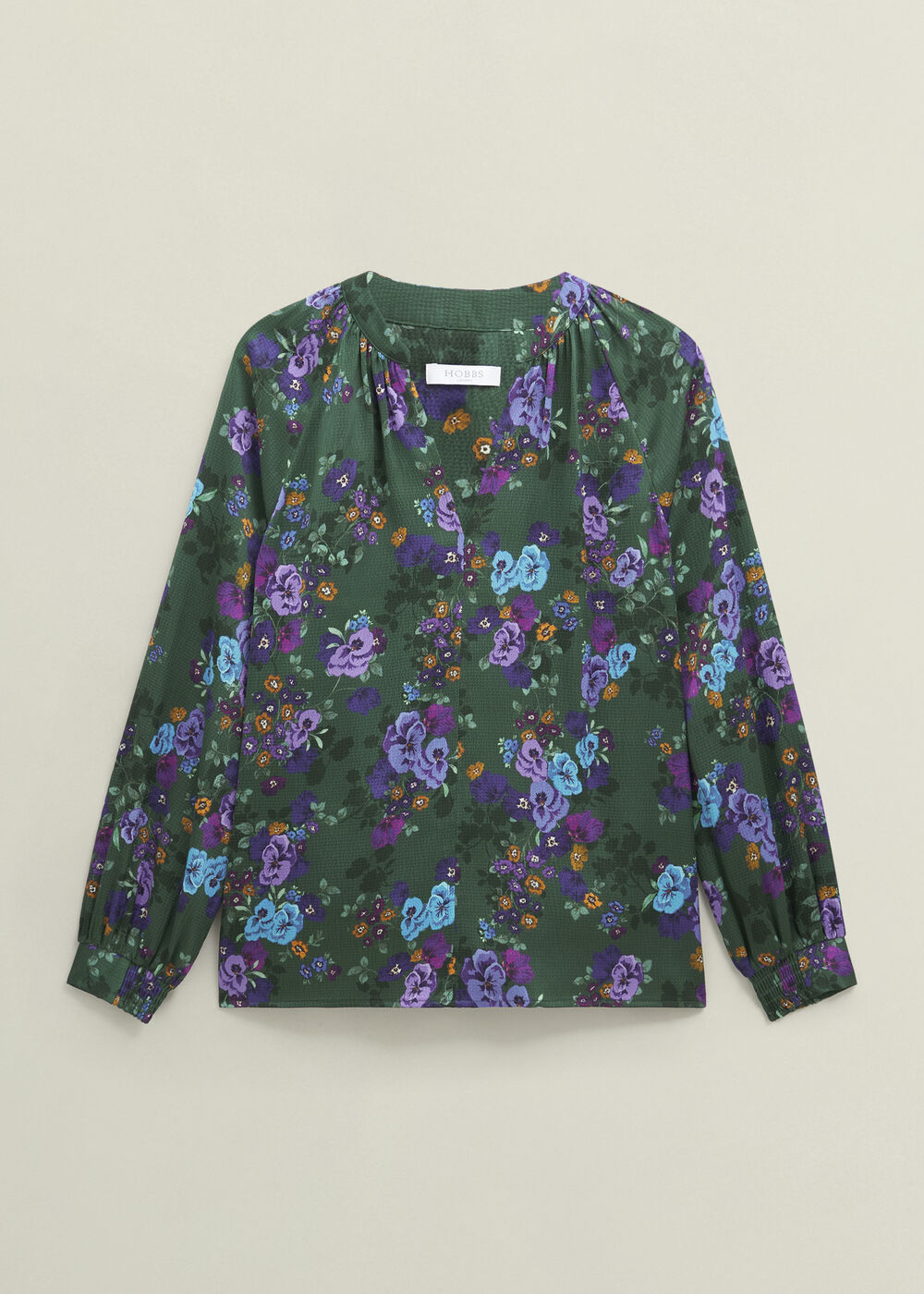 Edna Floral Top, Green Multi, hi-res