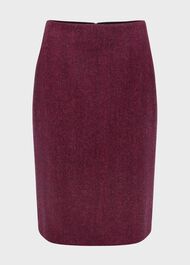 Petite Daphne Wool Skirt, Purple Multi, hi-res