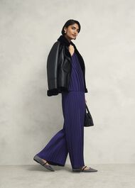 Orla Pleated Trousers, Rich Blue, hi-res