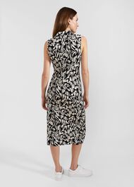 Clarissa Jersey Dress, Black Cream, hi-res