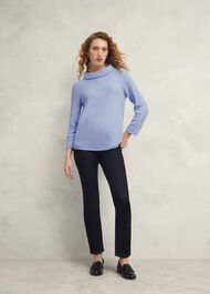 Camilla Cotton Sweater, Muscari Blue, hi-res