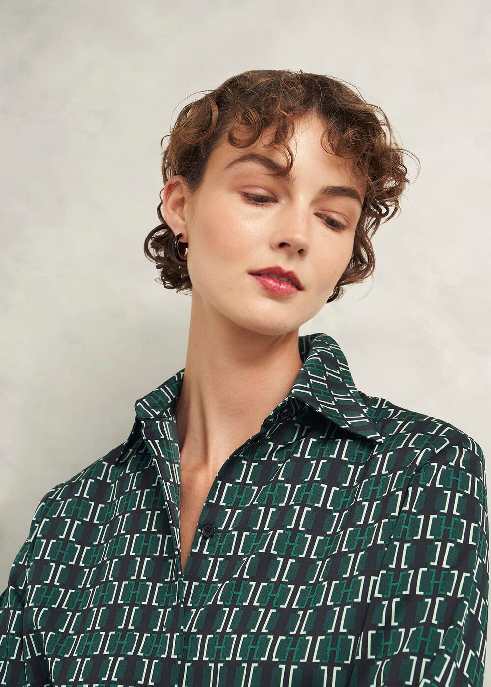 Finwell Satin Shirt, Multi, hi-res
