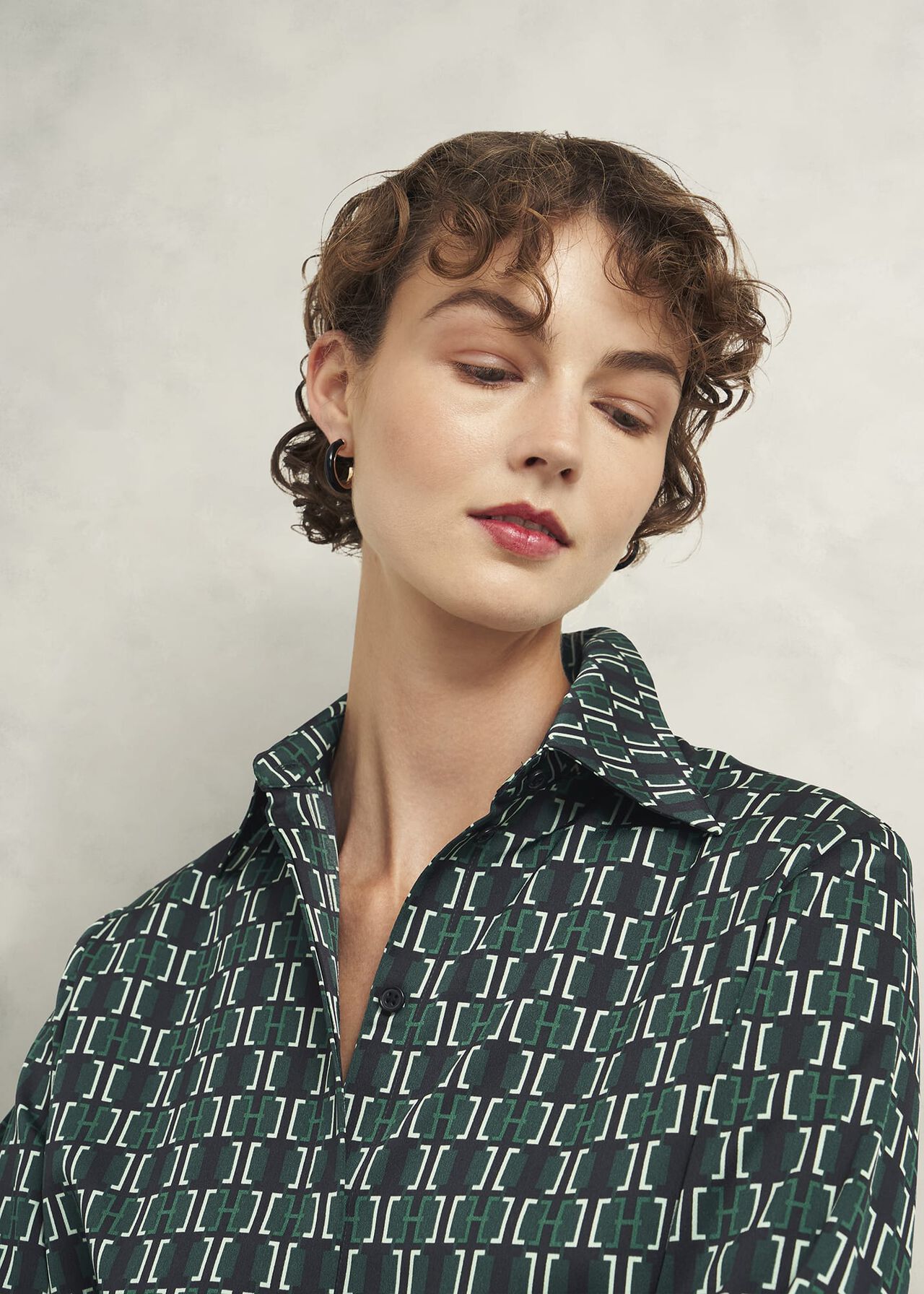 Finwell Satin Shirt, Multi, hi-res