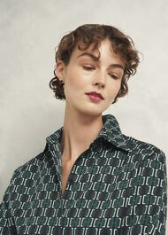 Finwell Satin Shirt, Multi, hi-res