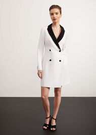 Exbury Dress, Ivory Black, hi-res