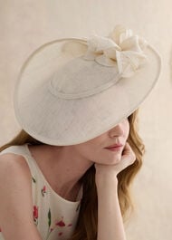 Elaina Fascinator, Warm Ivory, hi-res